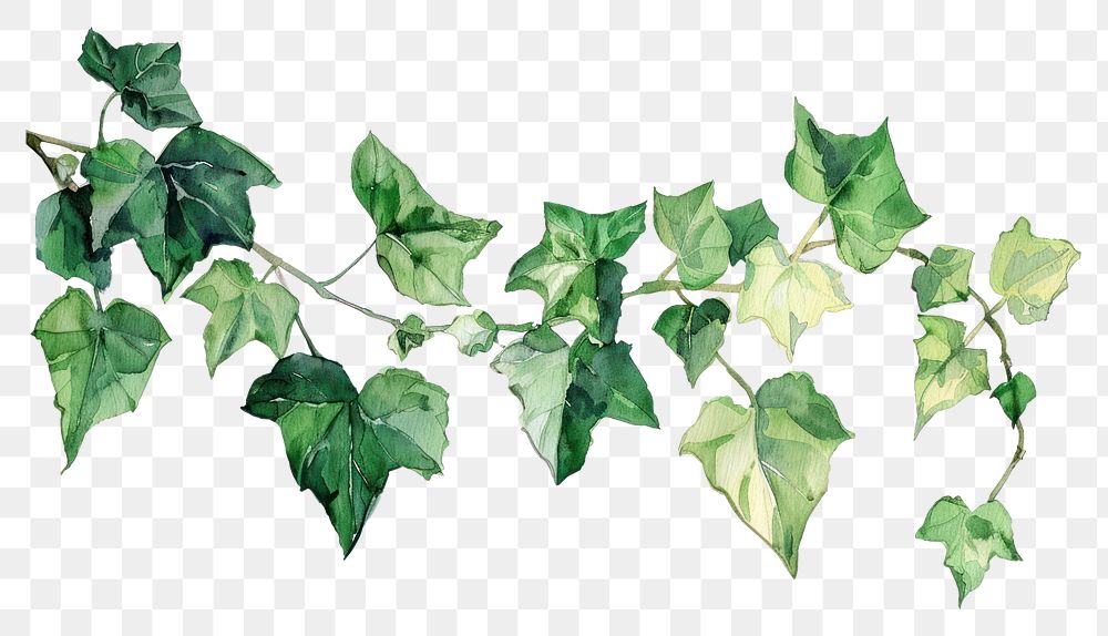 PNG Ivy vine plant leaf white background.
