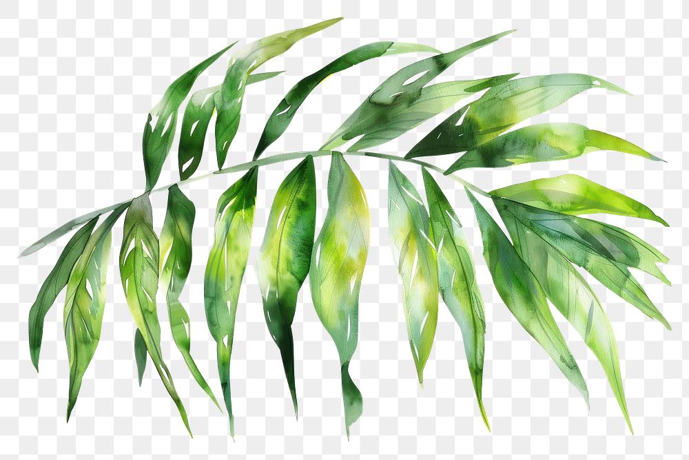 PNG Palm leaves plant leaf freshness.