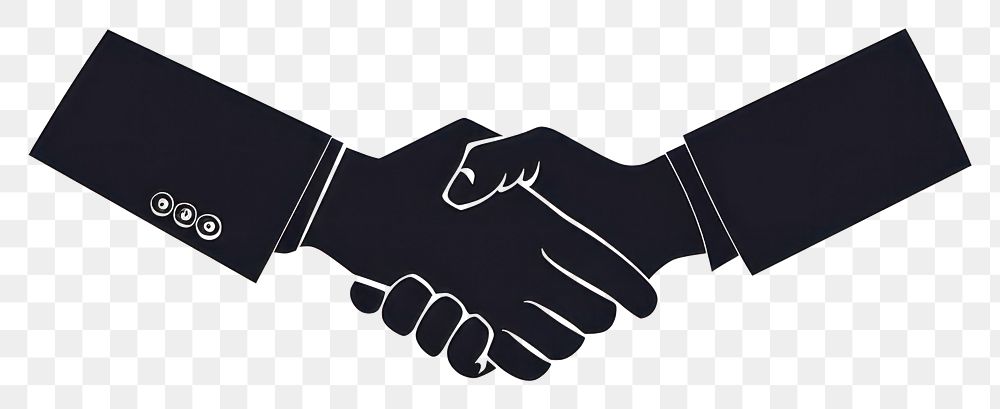 PNG Business handshake silhouette clip art black agreement person.