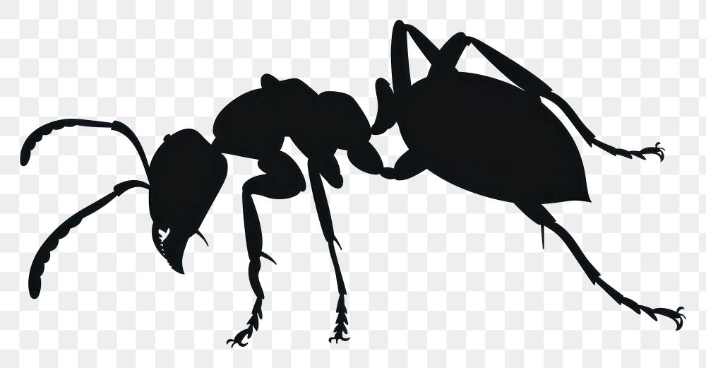 PNG Ant silhouette clip art invertebrate stencil animal.