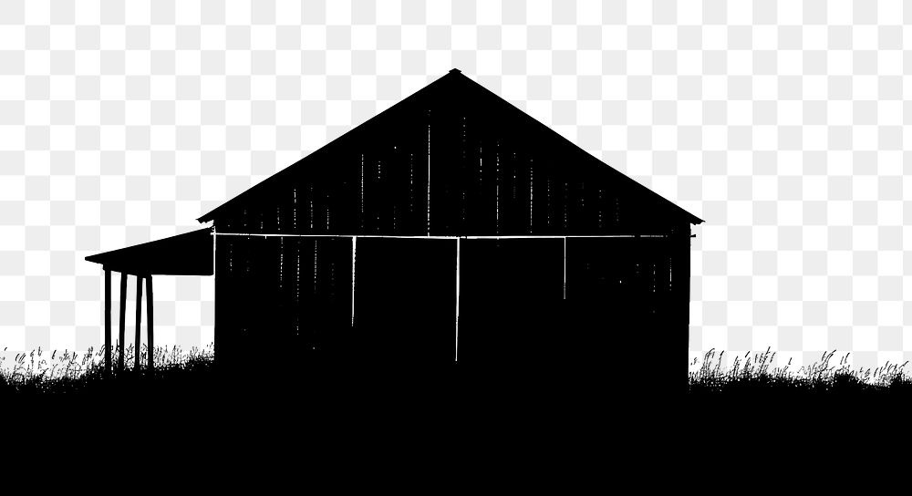 PNG Barn silhouette architecture countryside building.