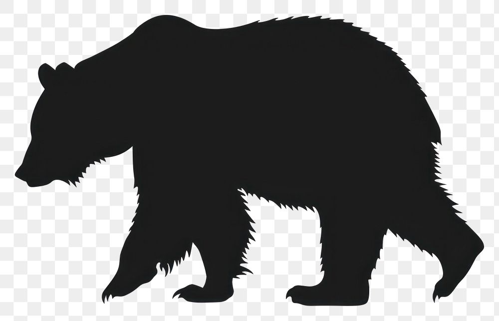 PNG Bear silhouette clip art wildlife animal mammal.
