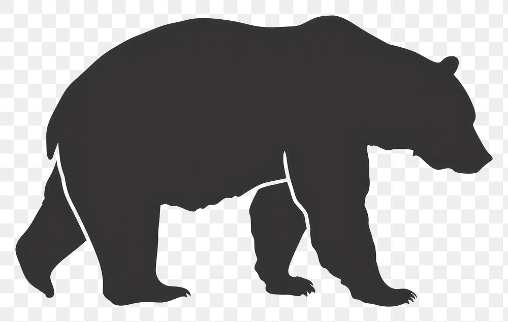 PNG Bear silhouette clip art wildlife stencil animal