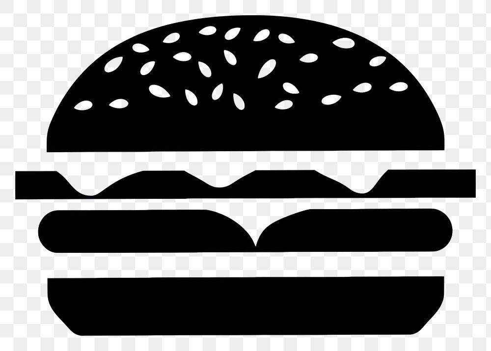 PNG Hamburger food silhouette clip art logo monochrome freshness.
