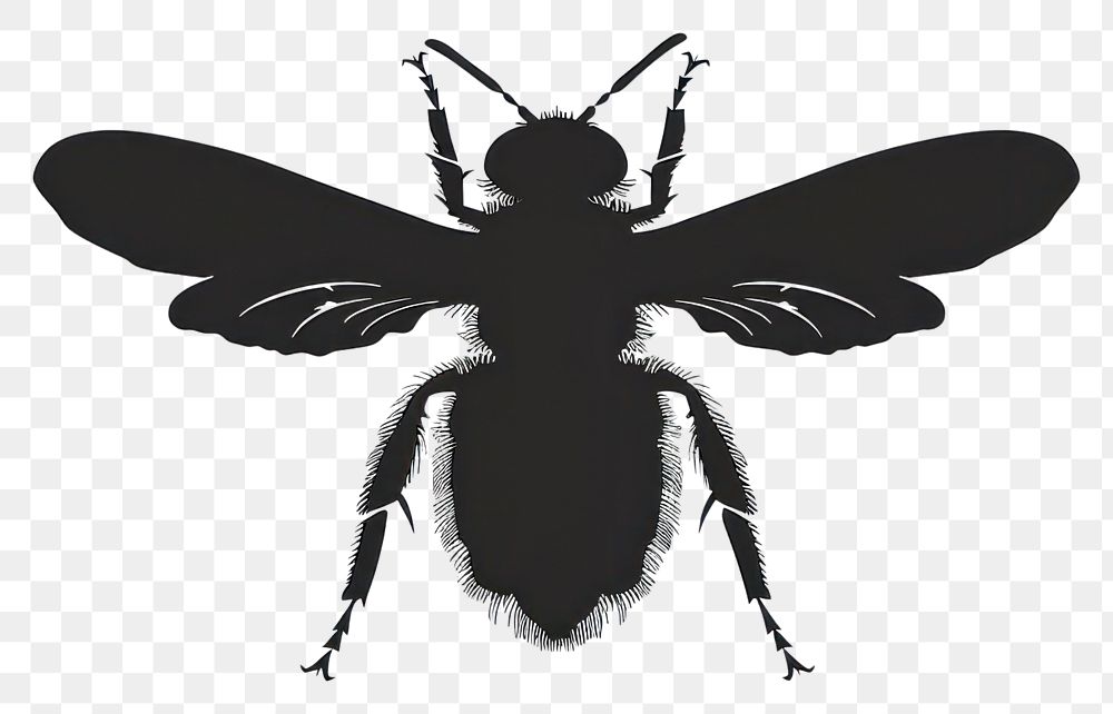 PNG Bee silhouette clip art insect animal black.