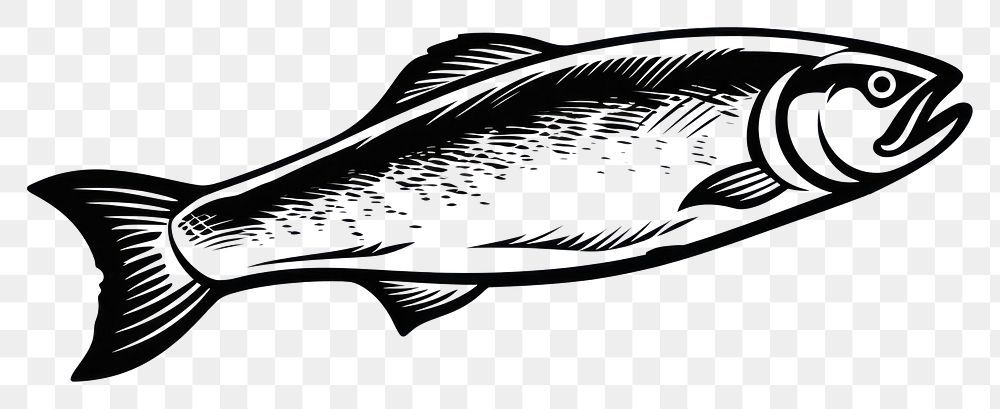 PNG Salmon steak silhouette animal shark trout.