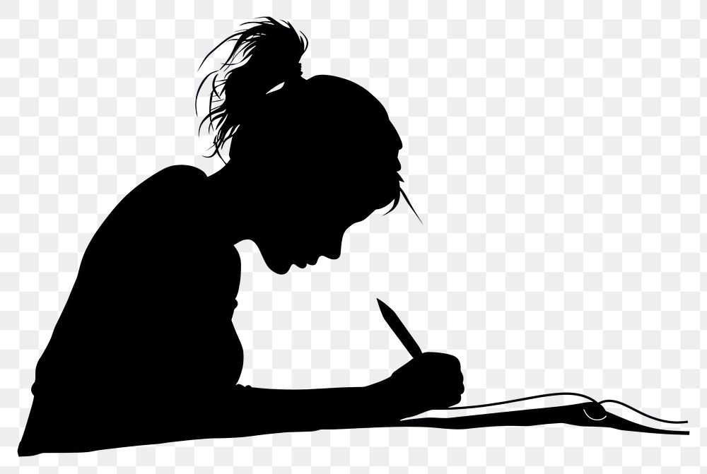PNG Writing silhouette clip art female person adult.