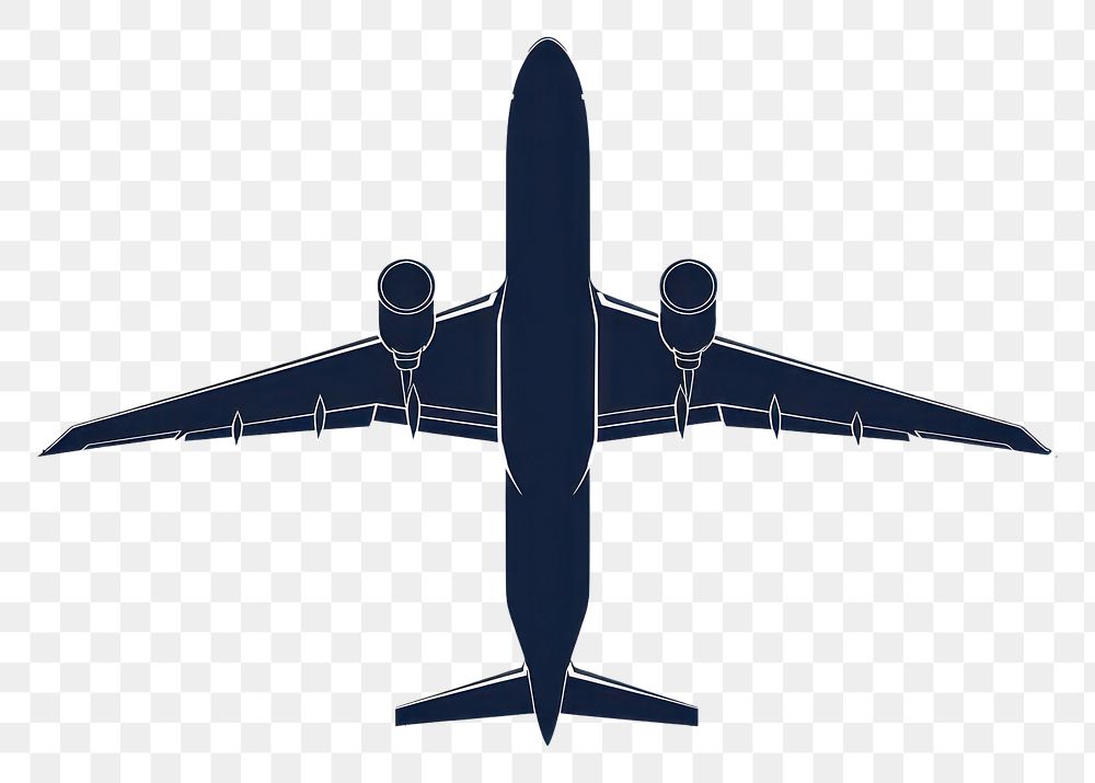 PNG Airplane icon silhouette clip art transportation aircraft airliner.