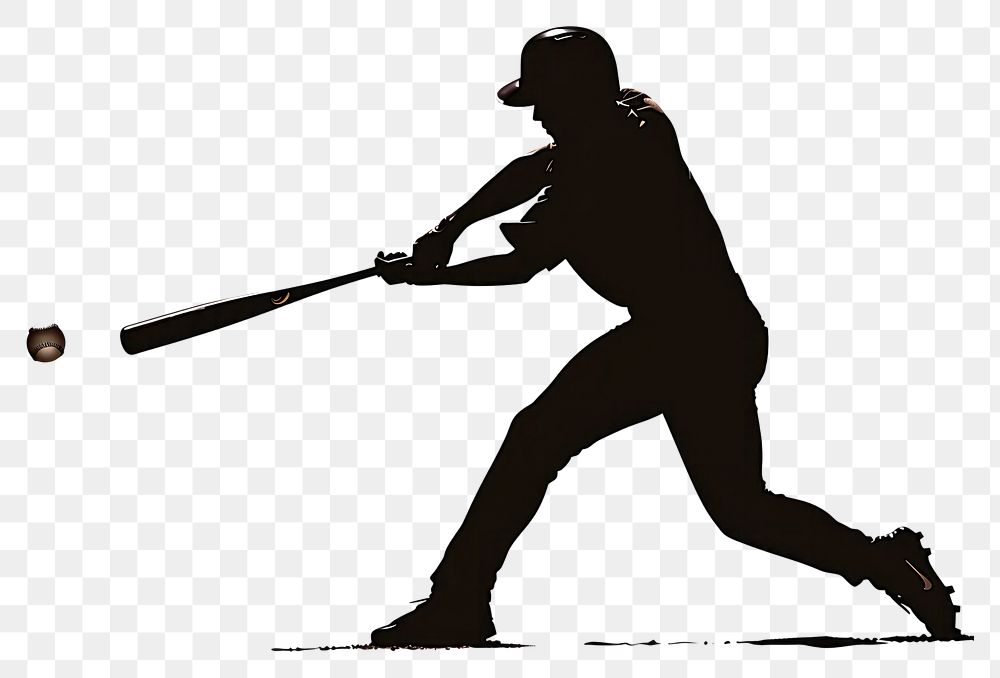 PNG Baseball silhouette clip art ballplayer softball clothing.