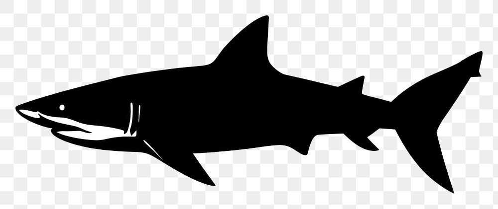 PNG Shark silhouette clip art shark stencil animal.