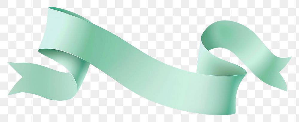 PNG Light green gradient vector Ribbon symbol paper smoke pipe