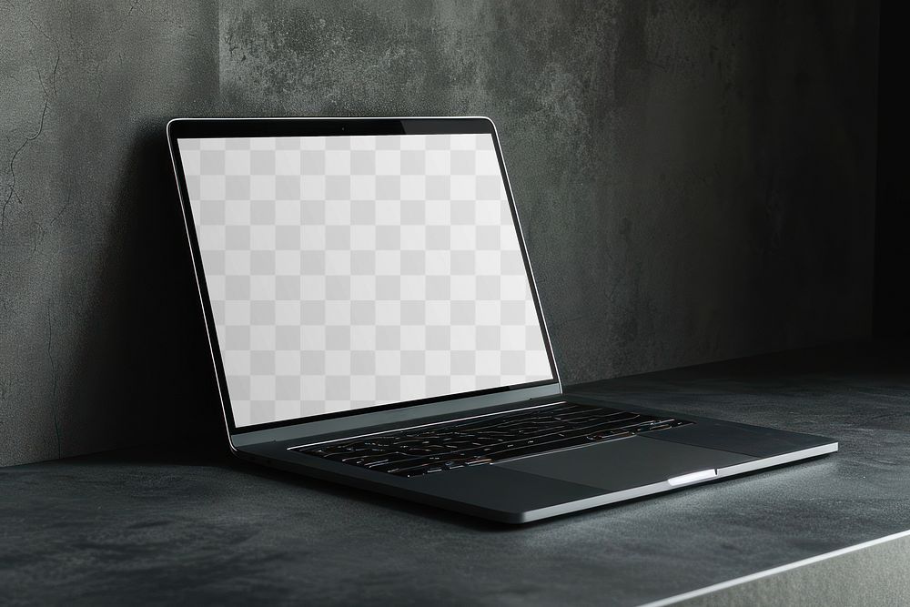 Laptop screen png mockup, transparent design