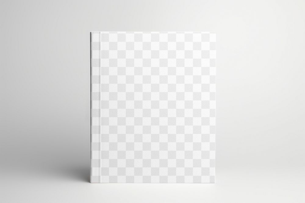 PNG hardcover book mockup, transparent design