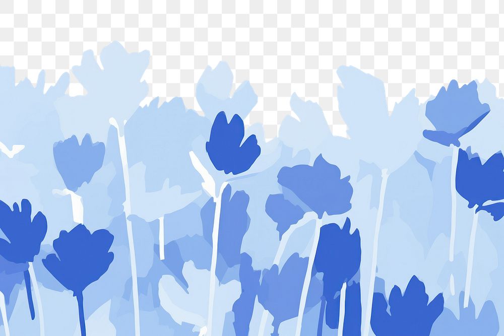 Stroke painting blue flower asteraceae graphics outdoors.