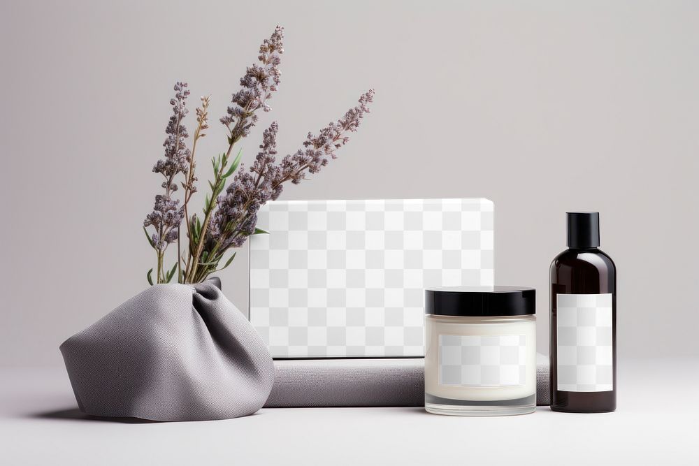 PNG Skincare product mockup, transparent design