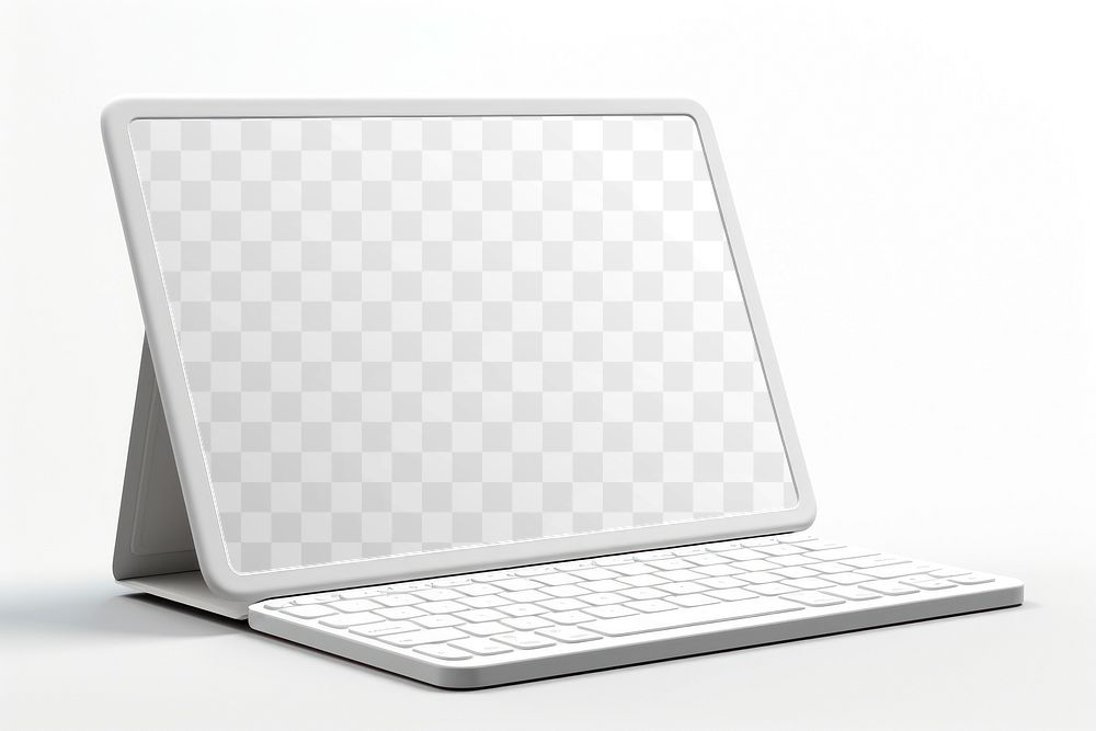PNG Tablet screen mockup, transparent design