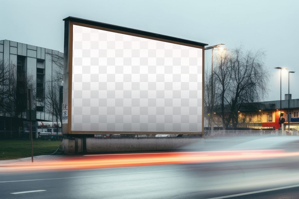PNG Digital billboard screen mockup, transparent design
