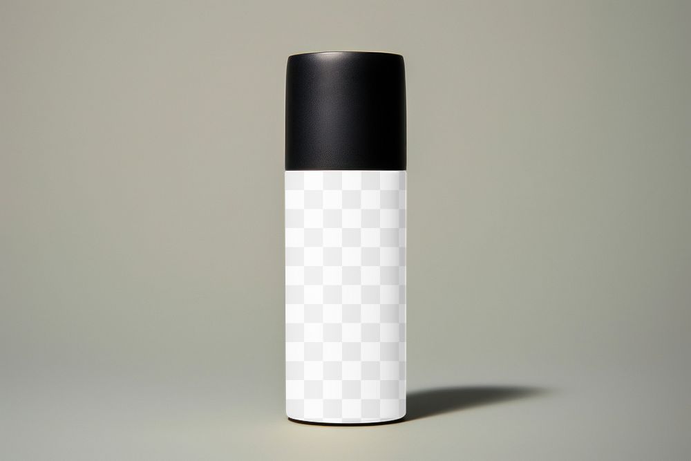 PNG deodorant stick label mockup, transparent design