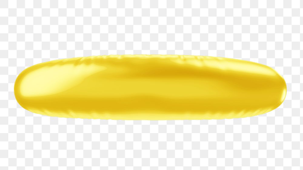 Dash png 3D yellow balloon symbol, transparent background