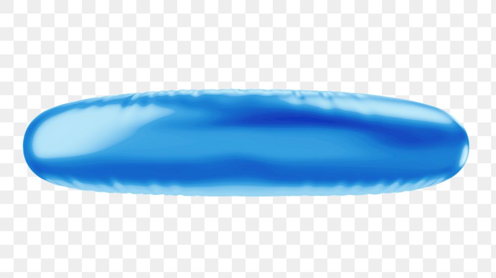 Dash png 3D blue balloon symbol, transparent background