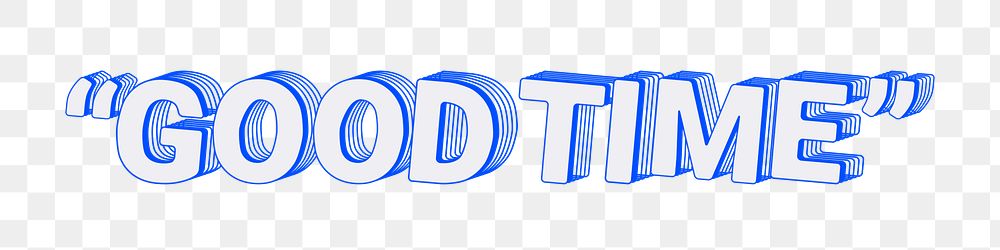 Good time png layered word design