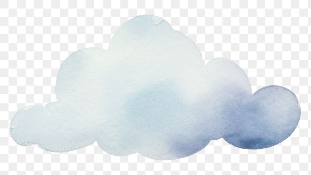 Cloud png watercolor object, transparent background