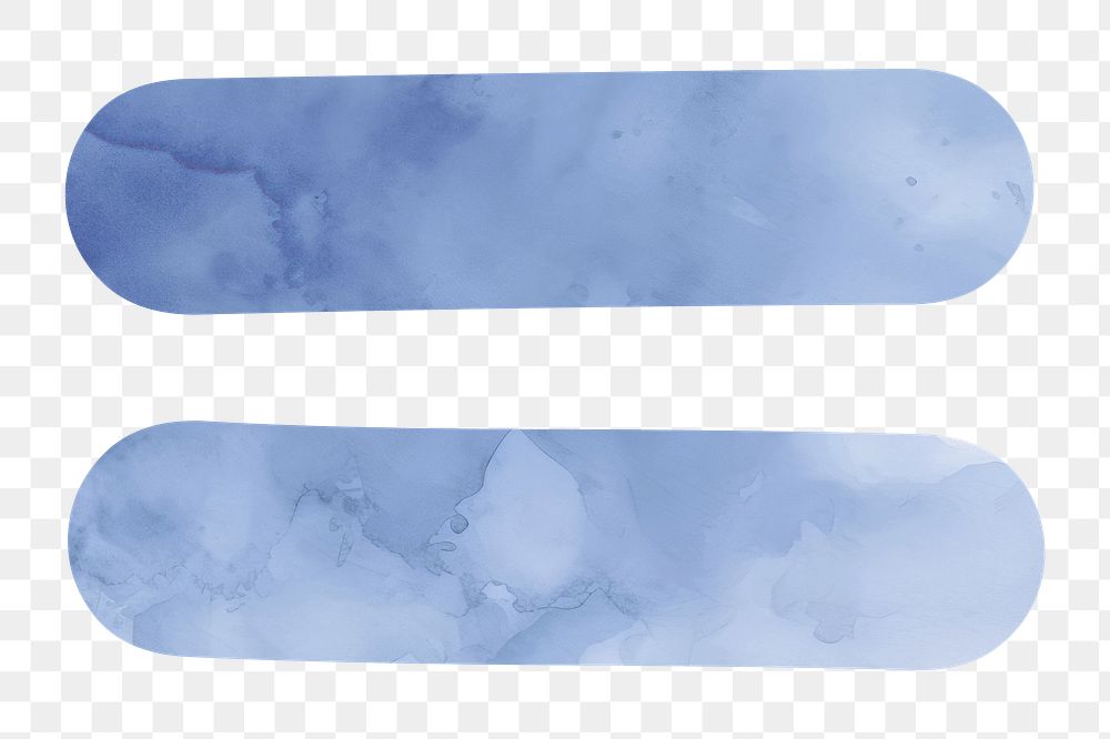 Equal to png blue watercolor sign, transparent background
