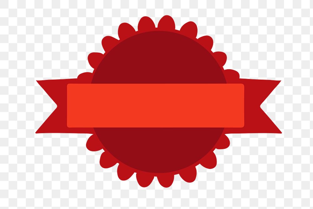 PNG red award ribbon clipart, transparent background