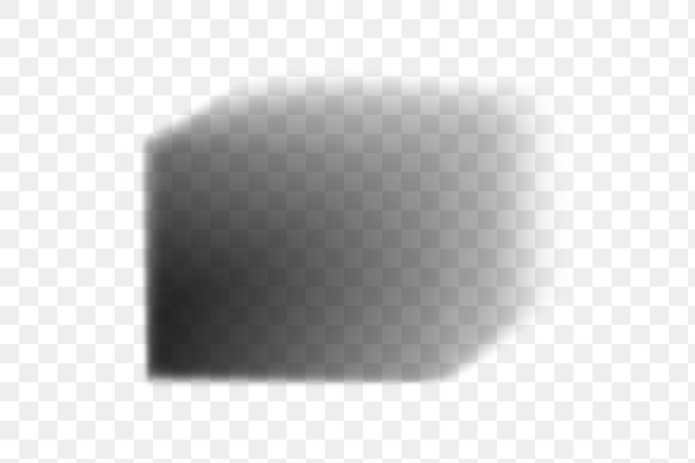 Cubic shadow png element effect, transparent background