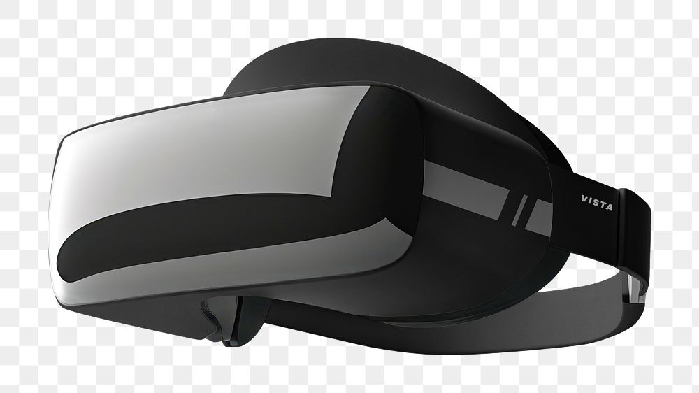 PNG Black & gray VR headset, transparent background
