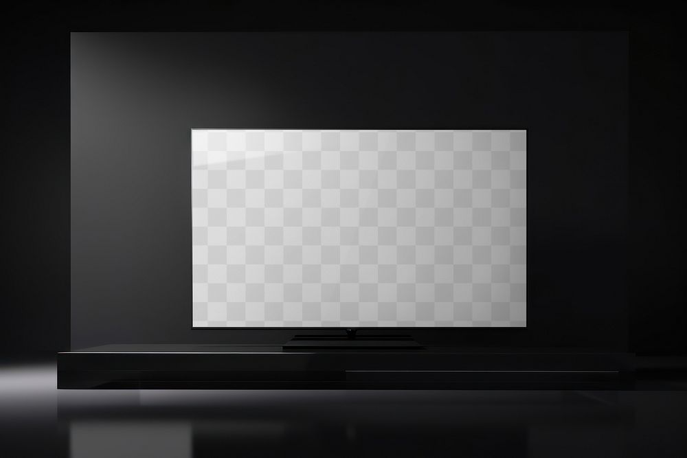 Smart tv png screen mockup, transparent design