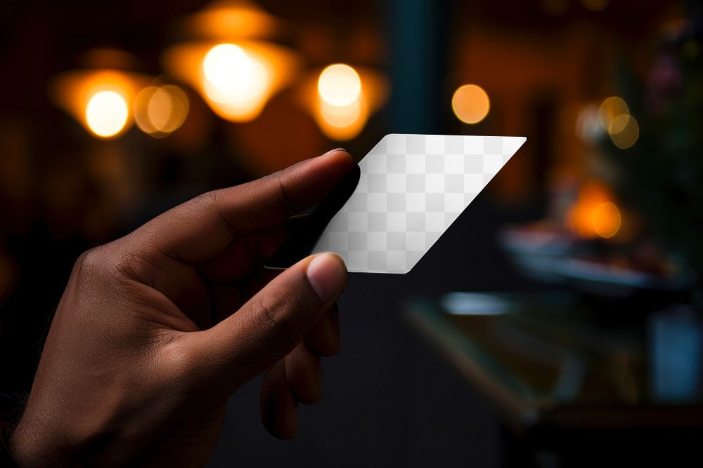PNG Credit card  mockup, transparent design