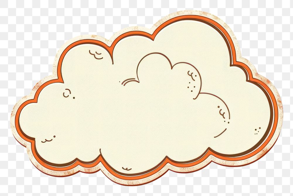 Cloud ticket sticker paper confectionery.