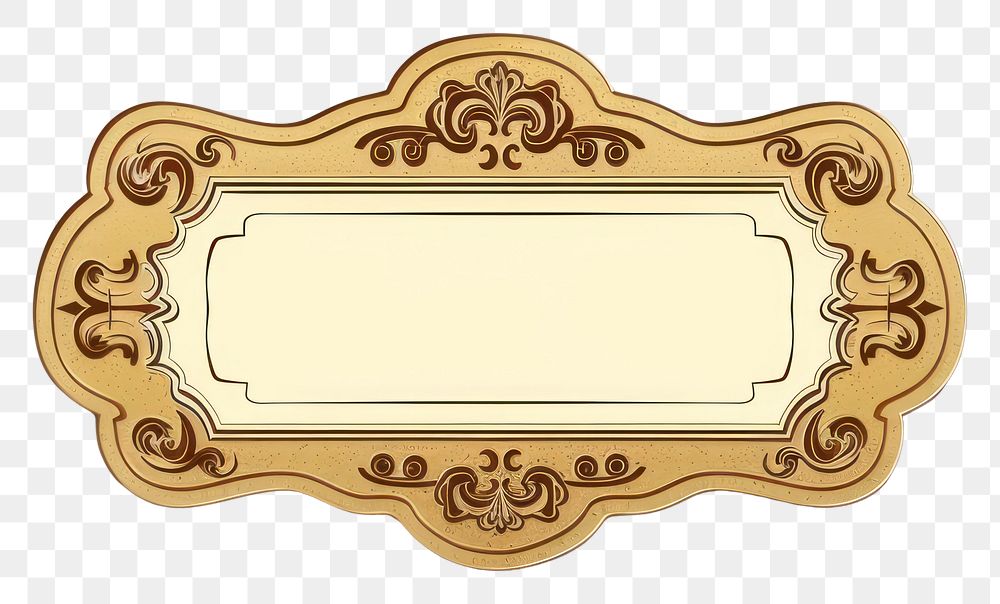 A gold border shape ticket photo photography furniture.