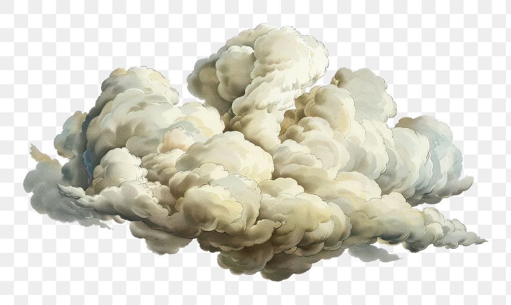 PNG Old illustration cloud person human wool