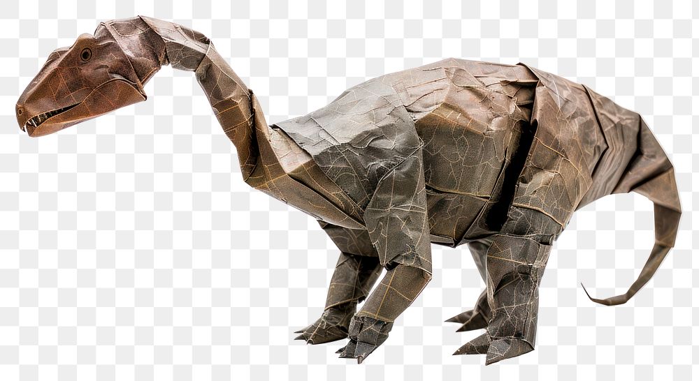 PNG Apatosaurus in style of crumpled paper dinosaur reptile.