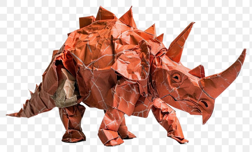 PNG Euoplocephalus in style of crumpled paper origami person.