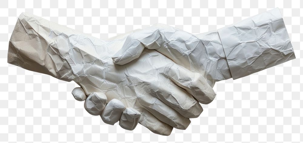 PNG Handshake in style of crumpled clothing apparel diaper.