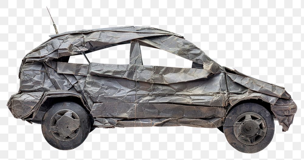 PNG Vehicle in style of crumpled transportation automobile military.