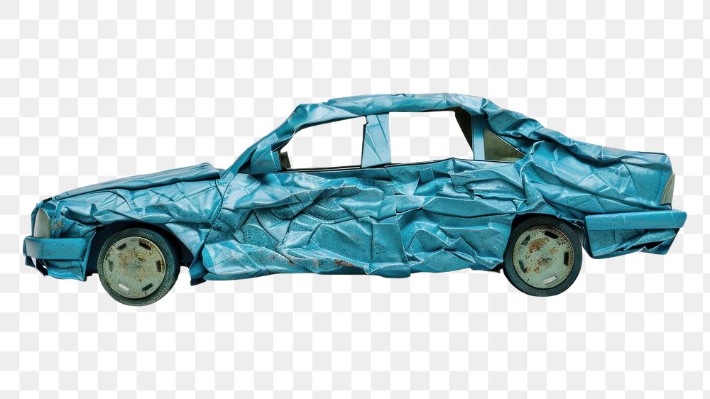 PNG Vehicle in style of crumpled transportation automobile machine.