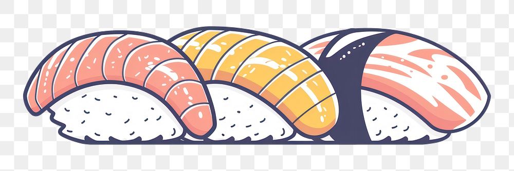 PNG Nigiri sushi flat illustration art invertebrate illustrated.