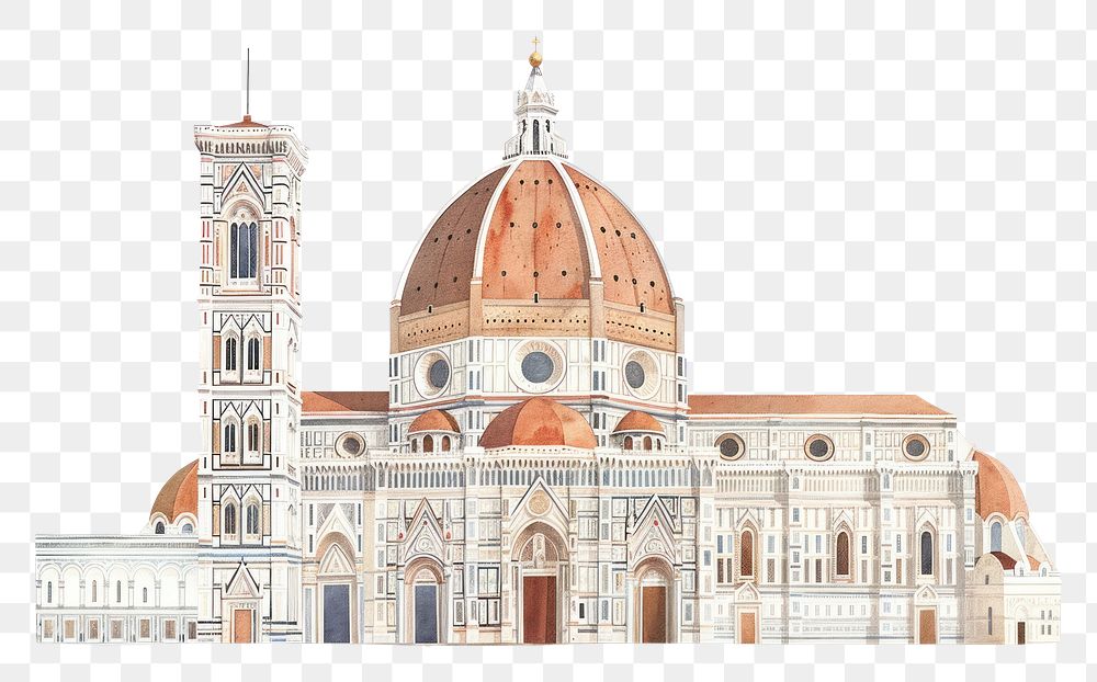 PNG Architecture illustration cathedral florence.