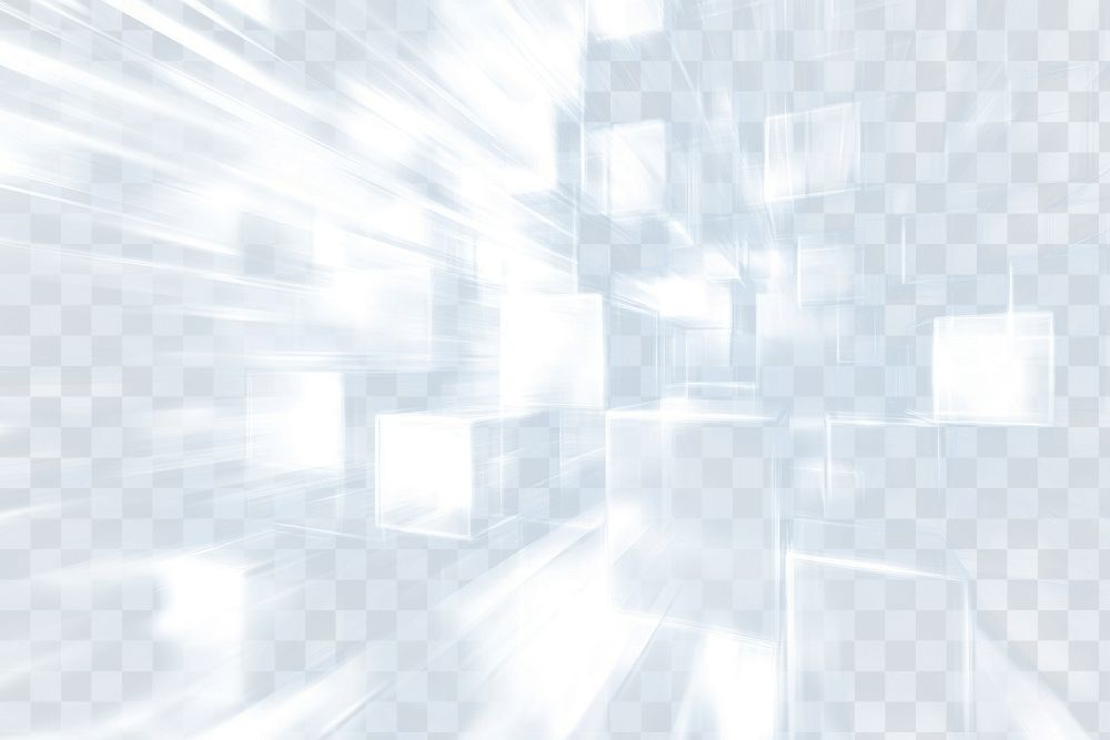 PNG White cubes blurr background digital art electronics.