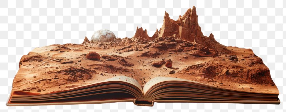 PNG Martian landscape book scene publication.