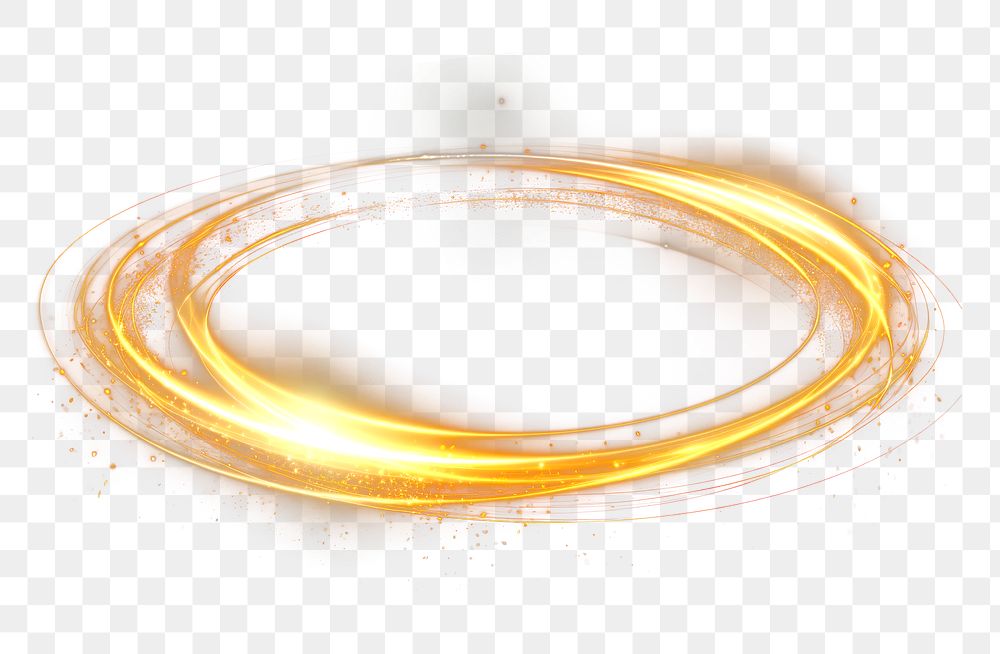 PNG Glowing light effect abstract circle golden.