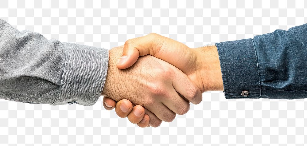 PNG Business handshake collaboration professional partnership.