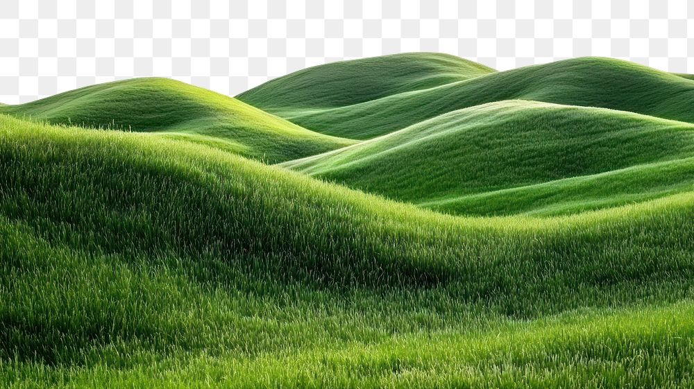 PNG Green grassy rolling hills landscape scenery nature.