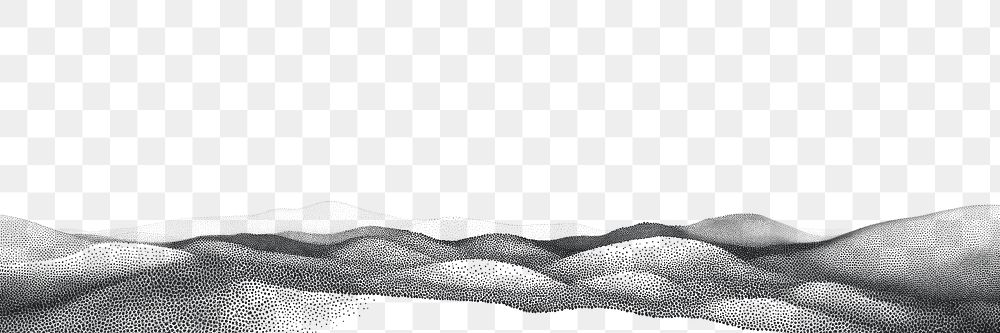 PNG Black and grey dotted texture hills white.