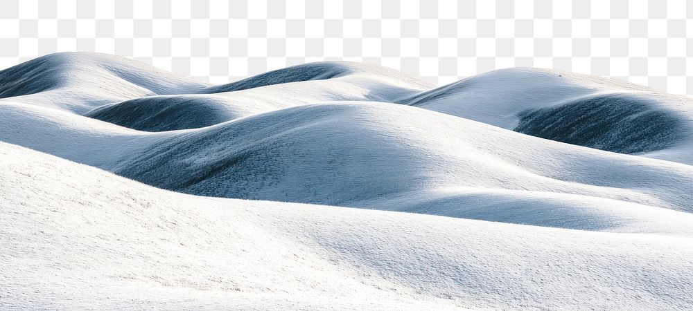 PNG Snowy rolling hills scenery nature winter.