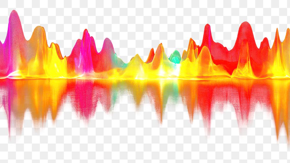 PNG Red color sound waves abstract patterns spectrum.